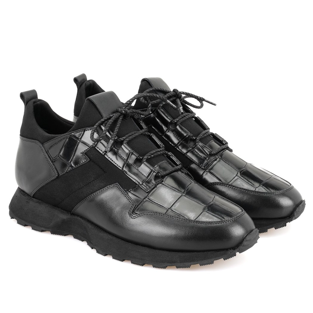 Cerys Siyah Erkek Deri Spor Ayakkabı