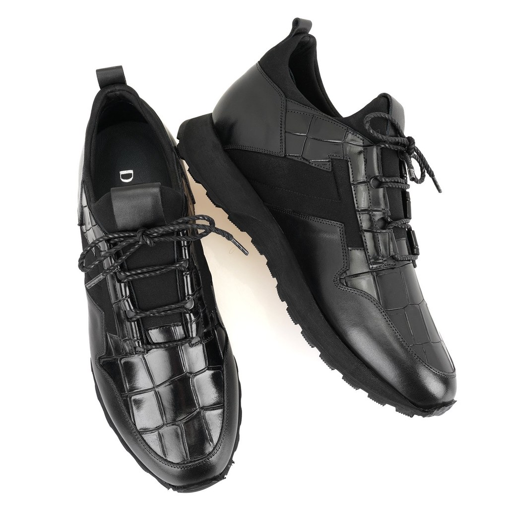 Cerys Siyah Erkek Deri Spor Ayakkabı