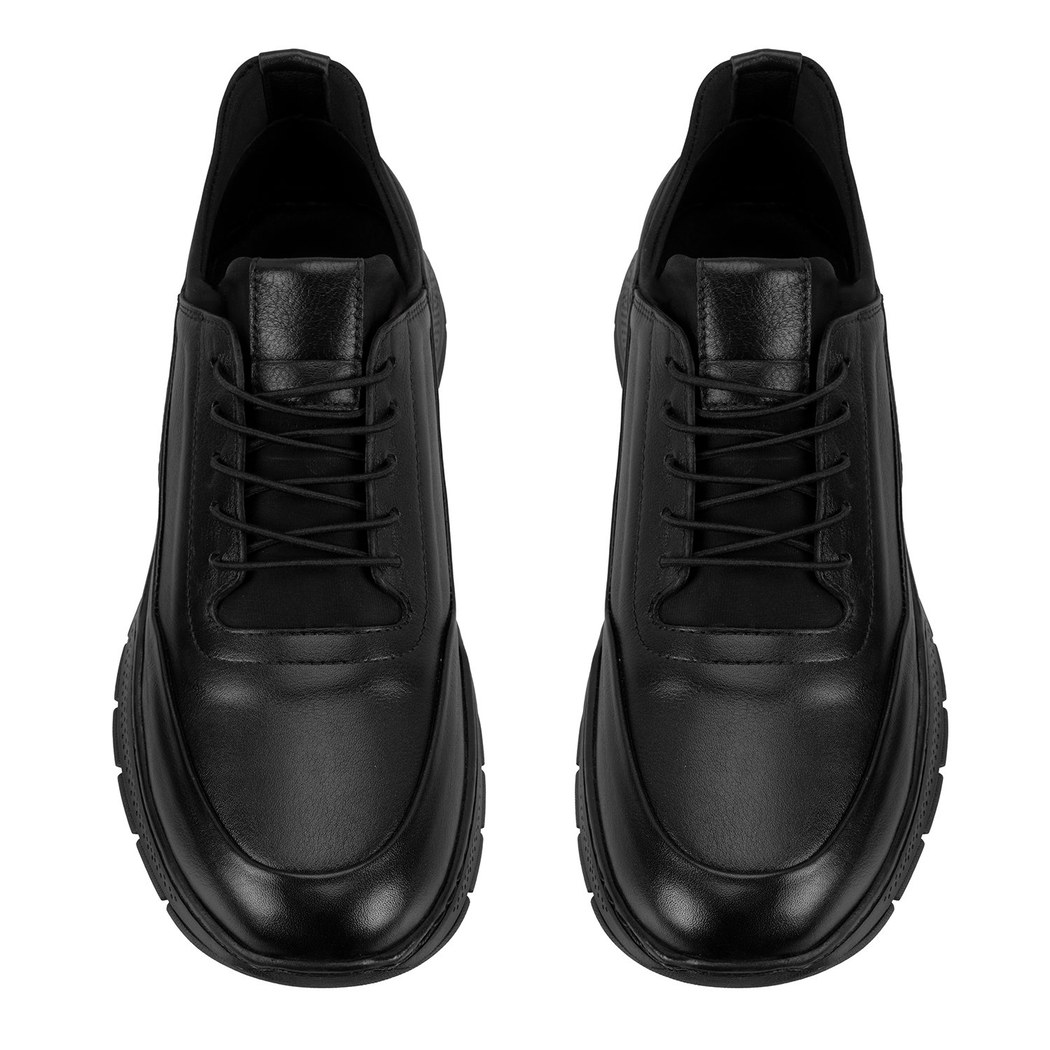 Chad Siyah Erkek Deri Spor Ayakkabı