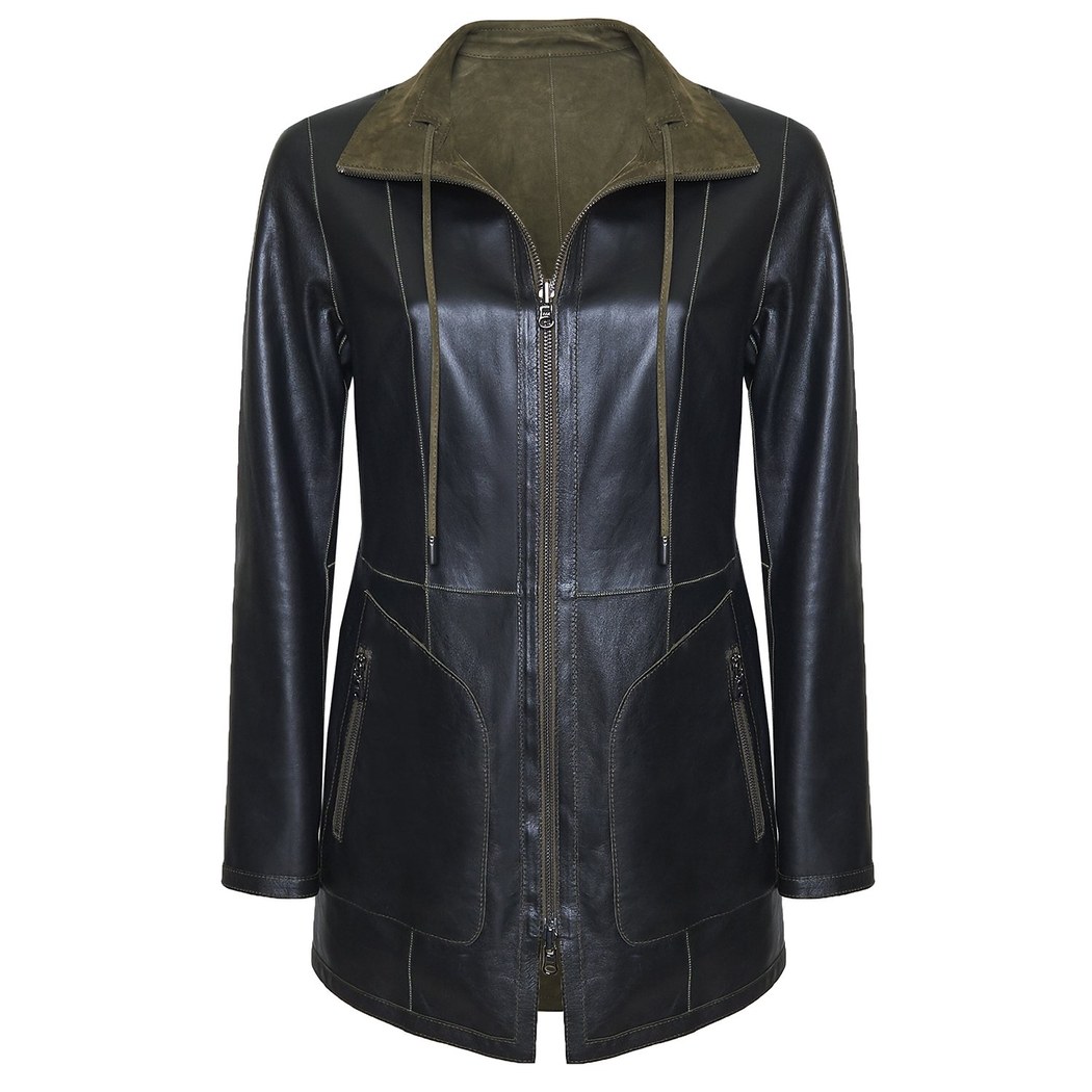 Chaima Kadın Çift Taraflı Deri Ceket