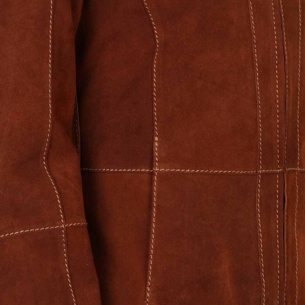 Chantoya Kahve Kadın Biker Süet Deri Ceket