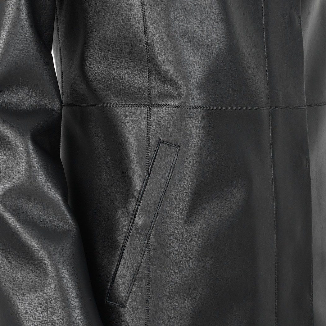 Cherlin Siyah Kadın Deri Mont