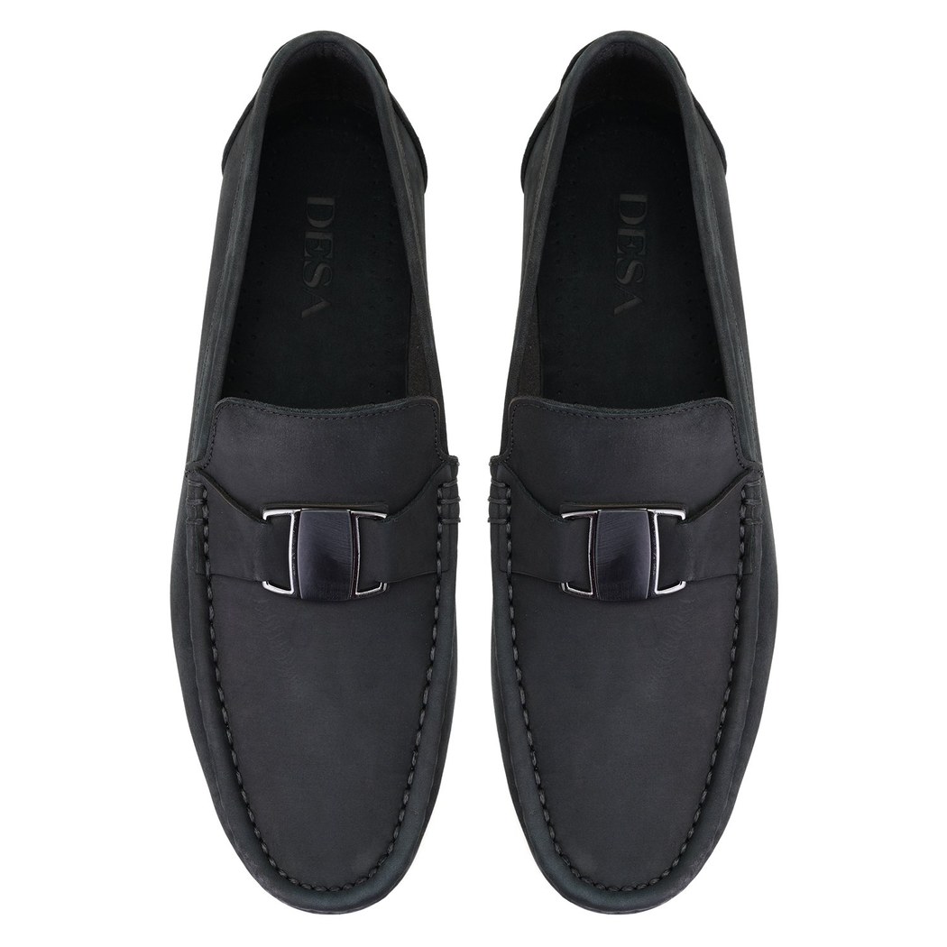 Chevi Siyah Erkek Deri Loafer