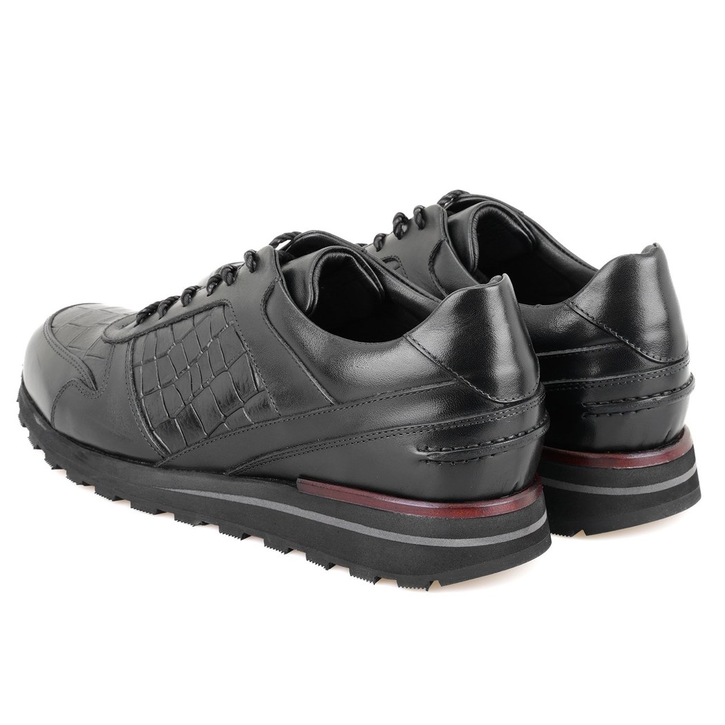Chico Siyah Erkek Deri Spor Ayakkabı