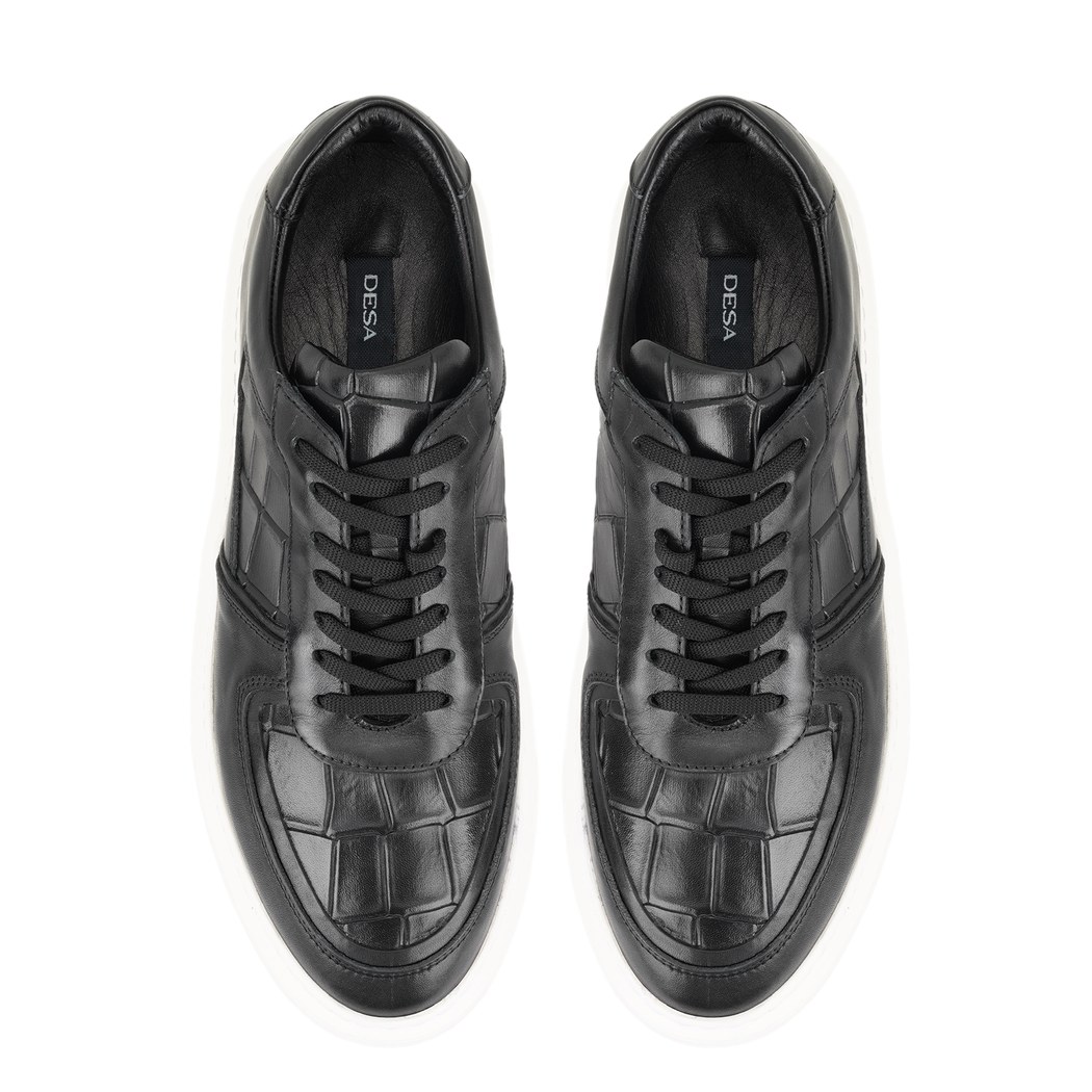 Chipo Siyah Erkek Deri Günlük Ayakkabı