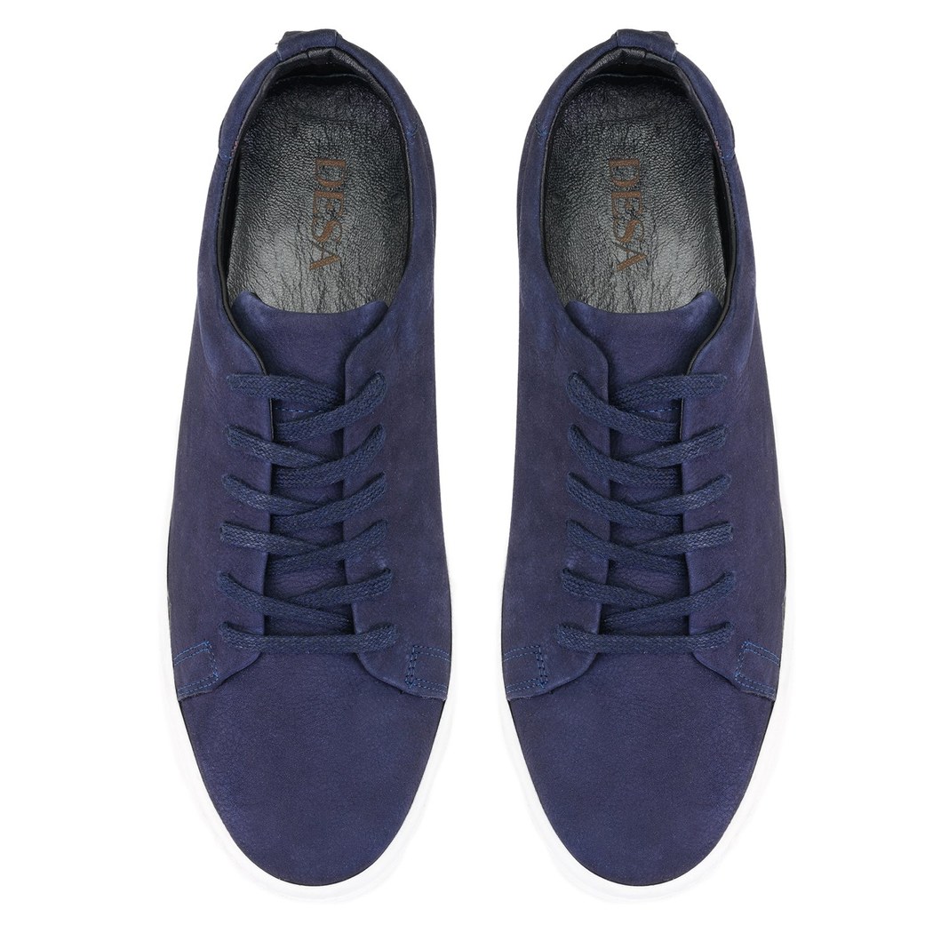 Chris Lacivert Erkek Deri Spor Ayakkabı