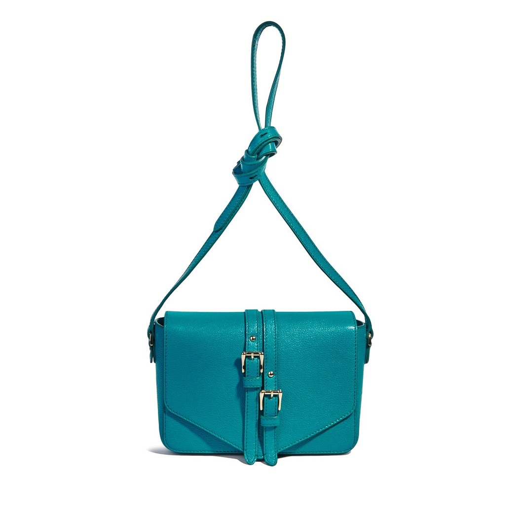 Çift Kemerli Kadın Deri Omuz Askılı Çanta