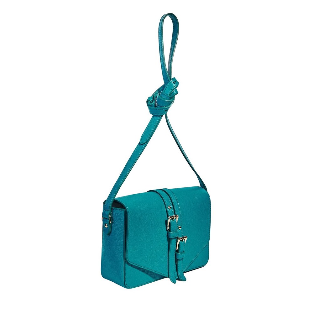 Çift Kemerli Kadın Deri Omuz Askılı Çanta