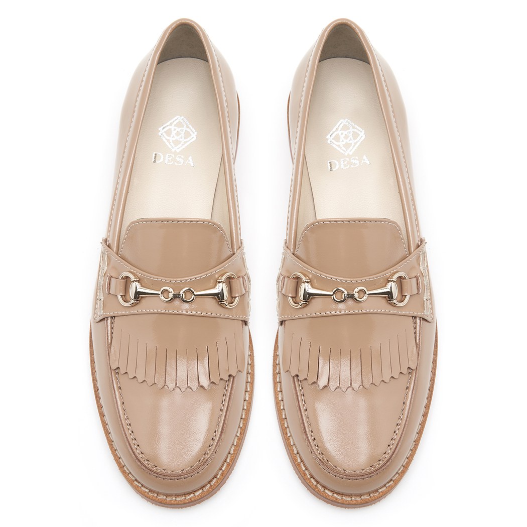 Clara Bej Kadın Rugan Deri Loafer