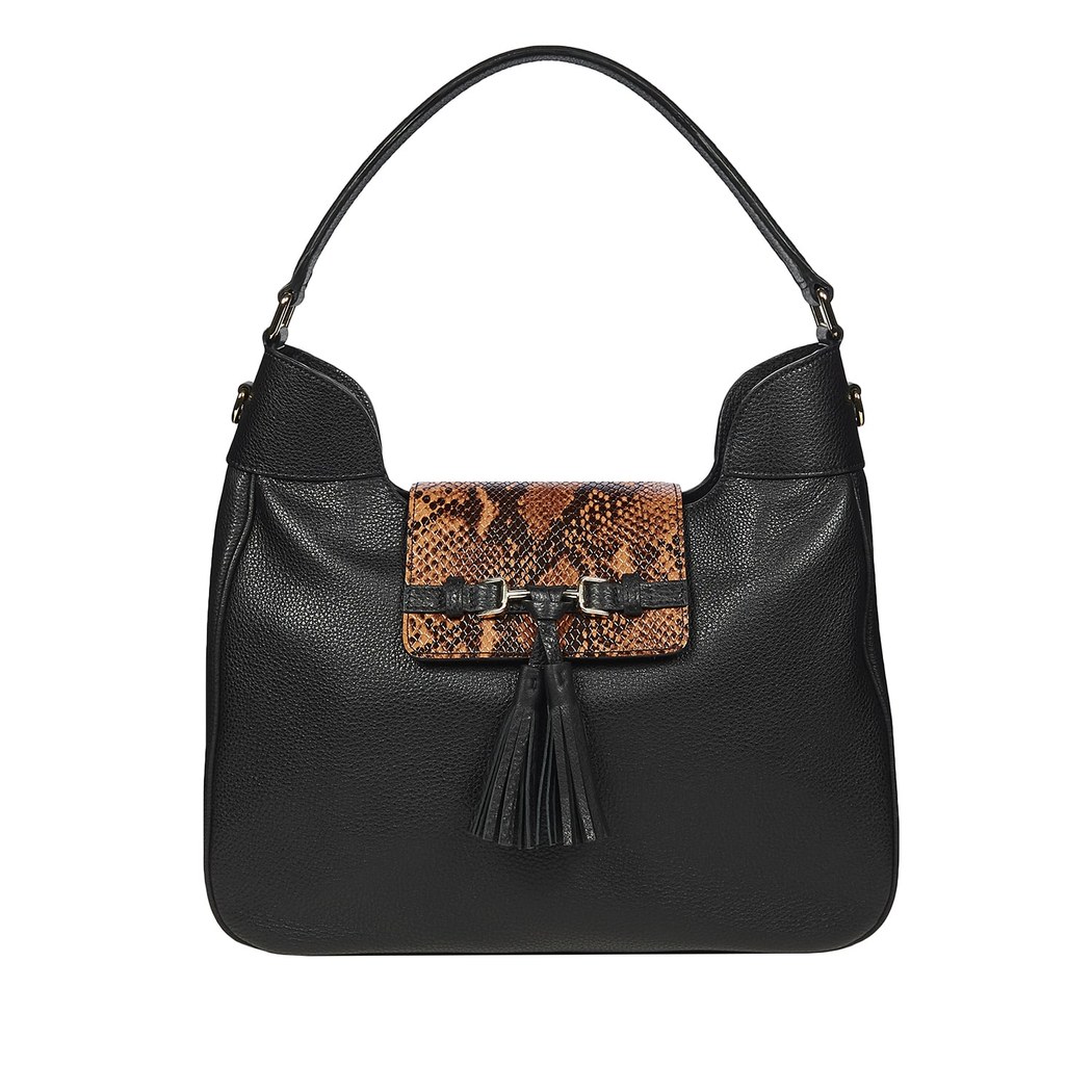 Clara Kadın Yılan Baskılı Deri Omuz Askılı Çanta