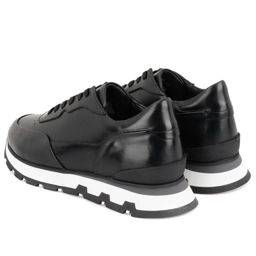 Clovis Siyah Erkek Deri Spor Ayakkabı