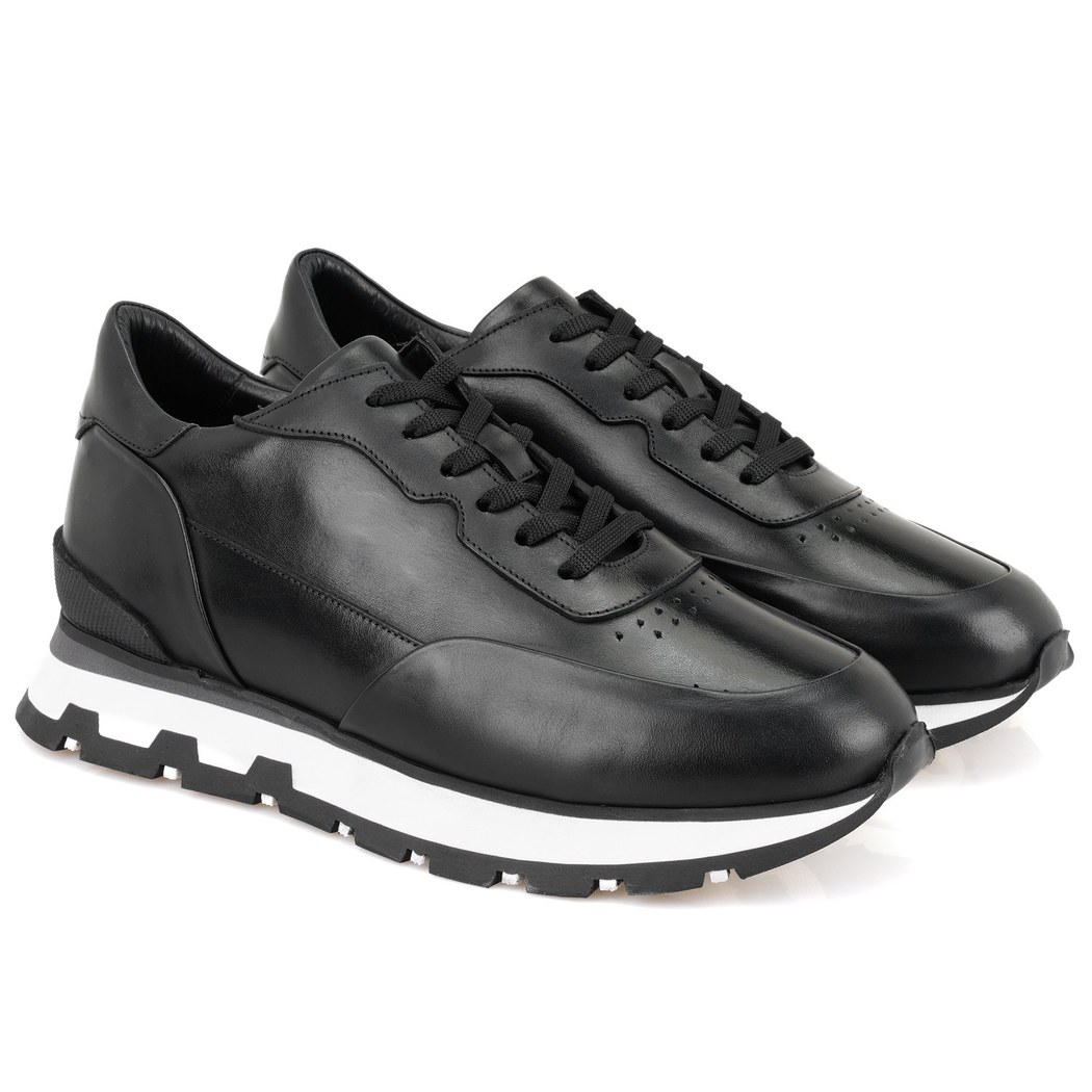 Clovis Siyah Erkek Deri Spor Ayakkabı