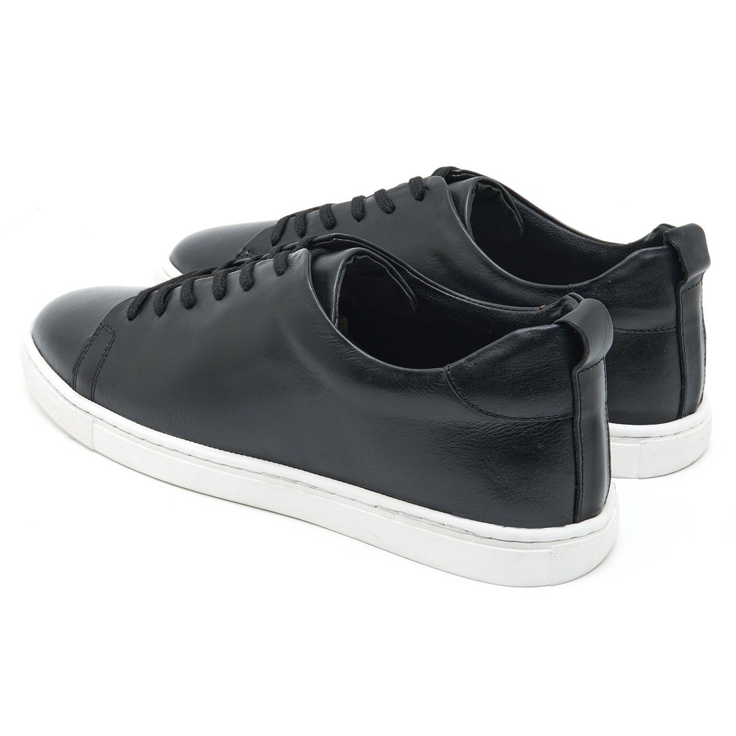Clyde Siyah Erkek Deri Spor Ayakkabı