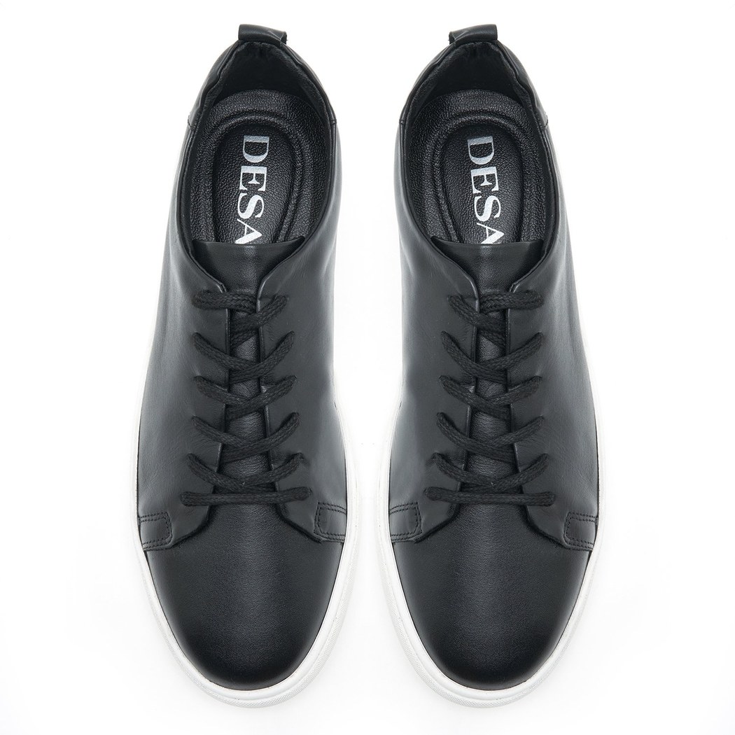 Clyde Siyah Erkek Deri Spor Ayakkabı