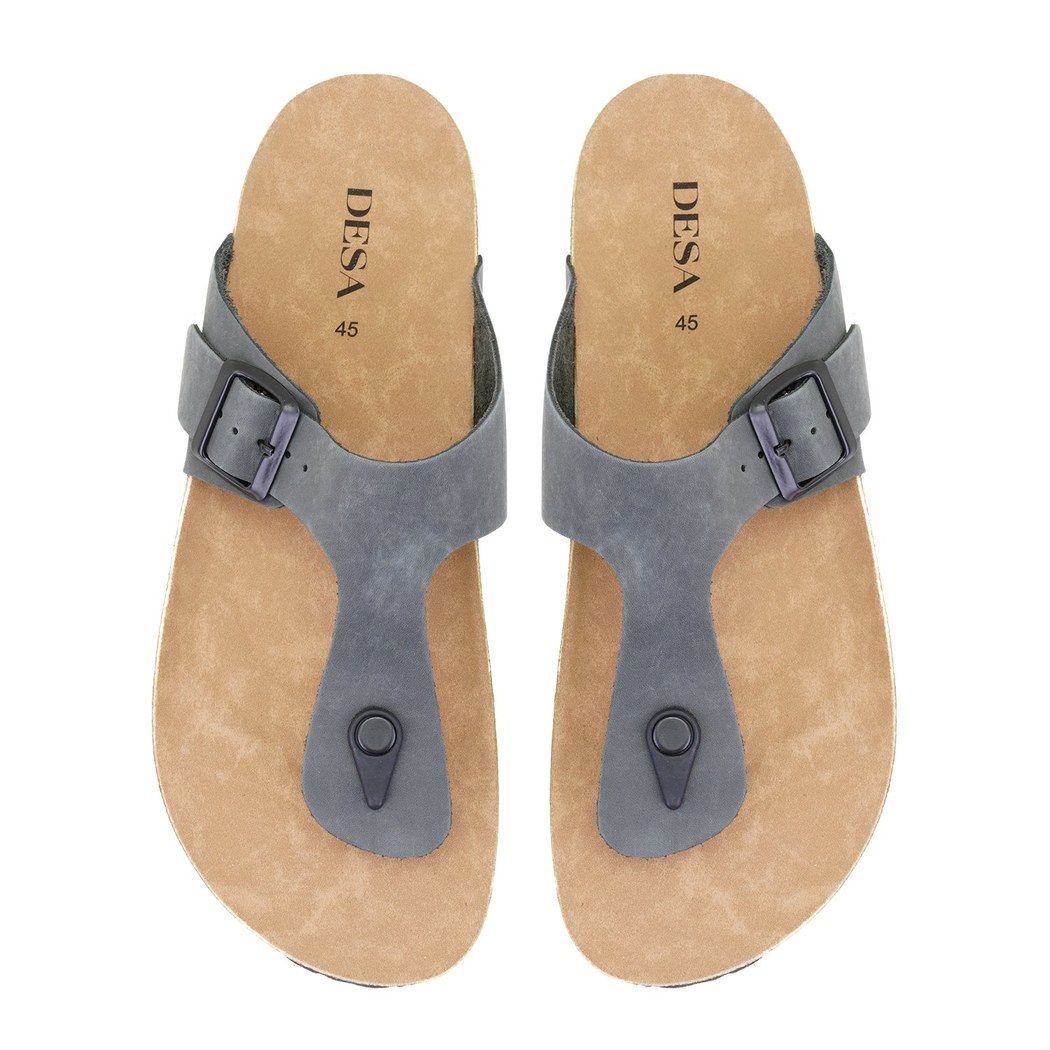 Cole Gri Erkek Nubuk Terlik