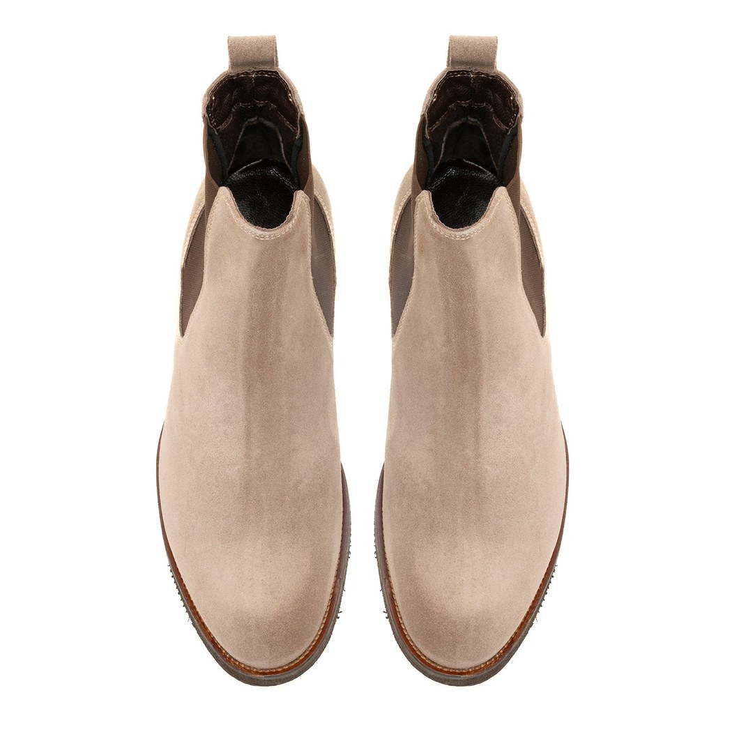 Coleta Vizon Erkek Yandan Lastikli Süet Deri Chelsea Bot