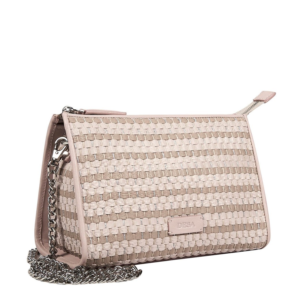 Conexos Örgülü Kadın Deri Omuz Askılı Çanta