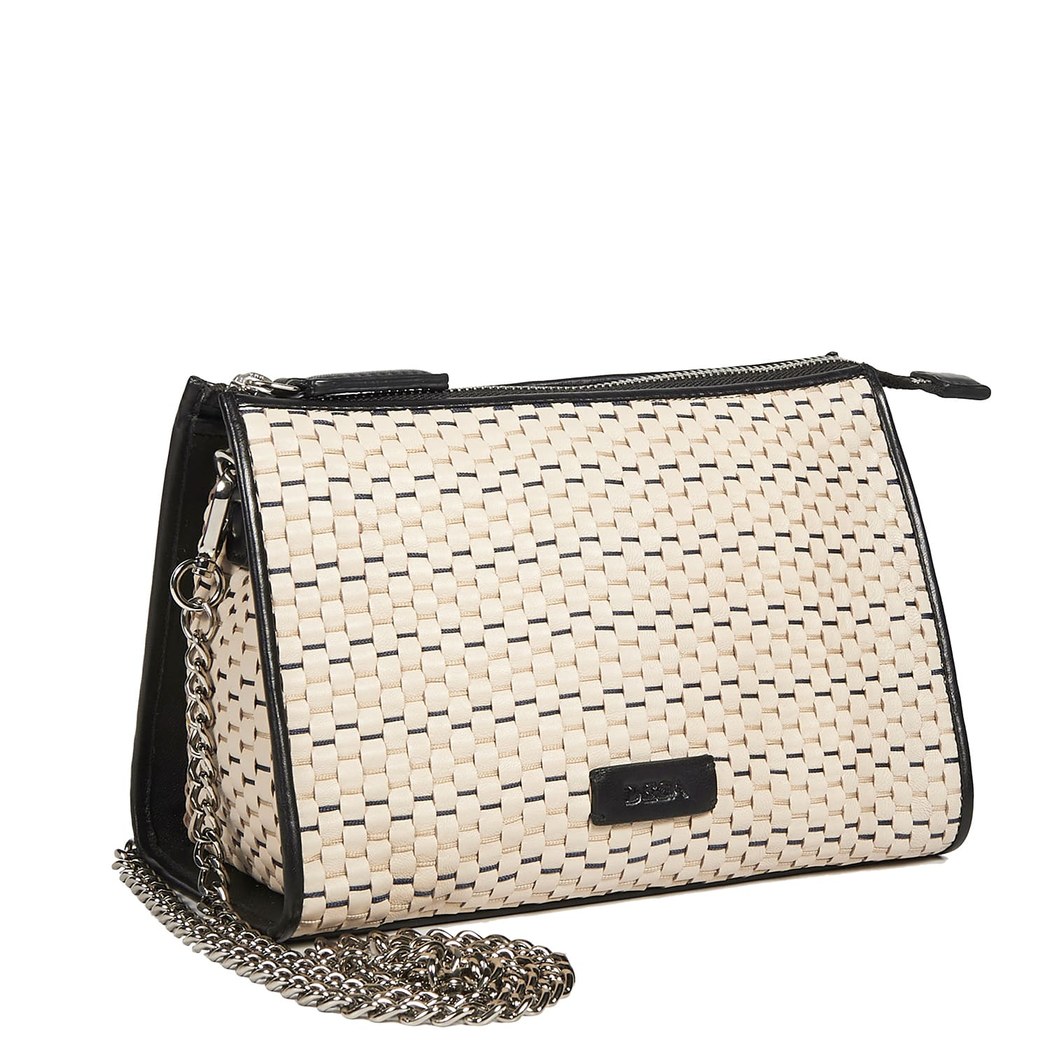 Conexos Örgülü Kadın Deri Omuz Askılı Çanta