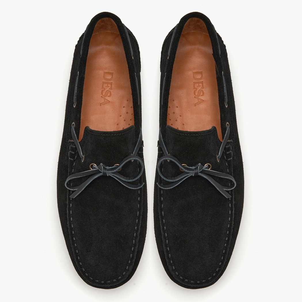 Connor Siyah Erkek Süet Loafer