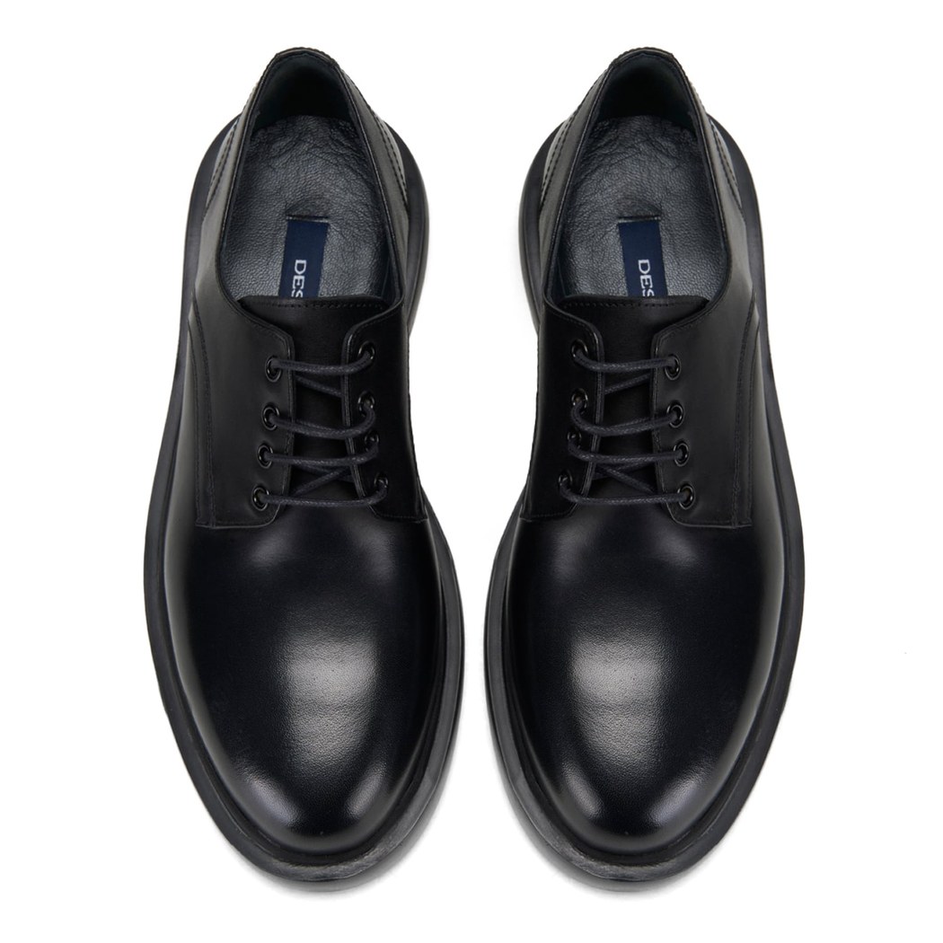 Coral Siyah Erkek Günlük Deri Ayakkabı