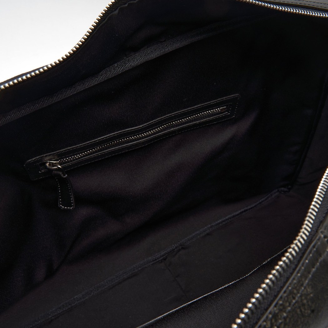 Cort Siyah Erkek Deri Seyahat Çantası