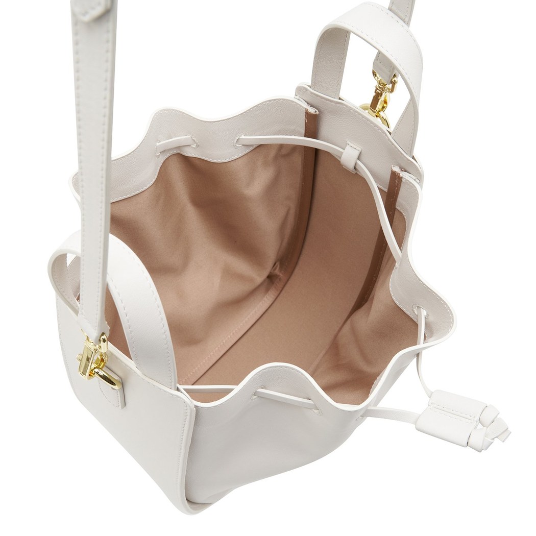 Cosmos Beyaz Kadın Deri El Çantası