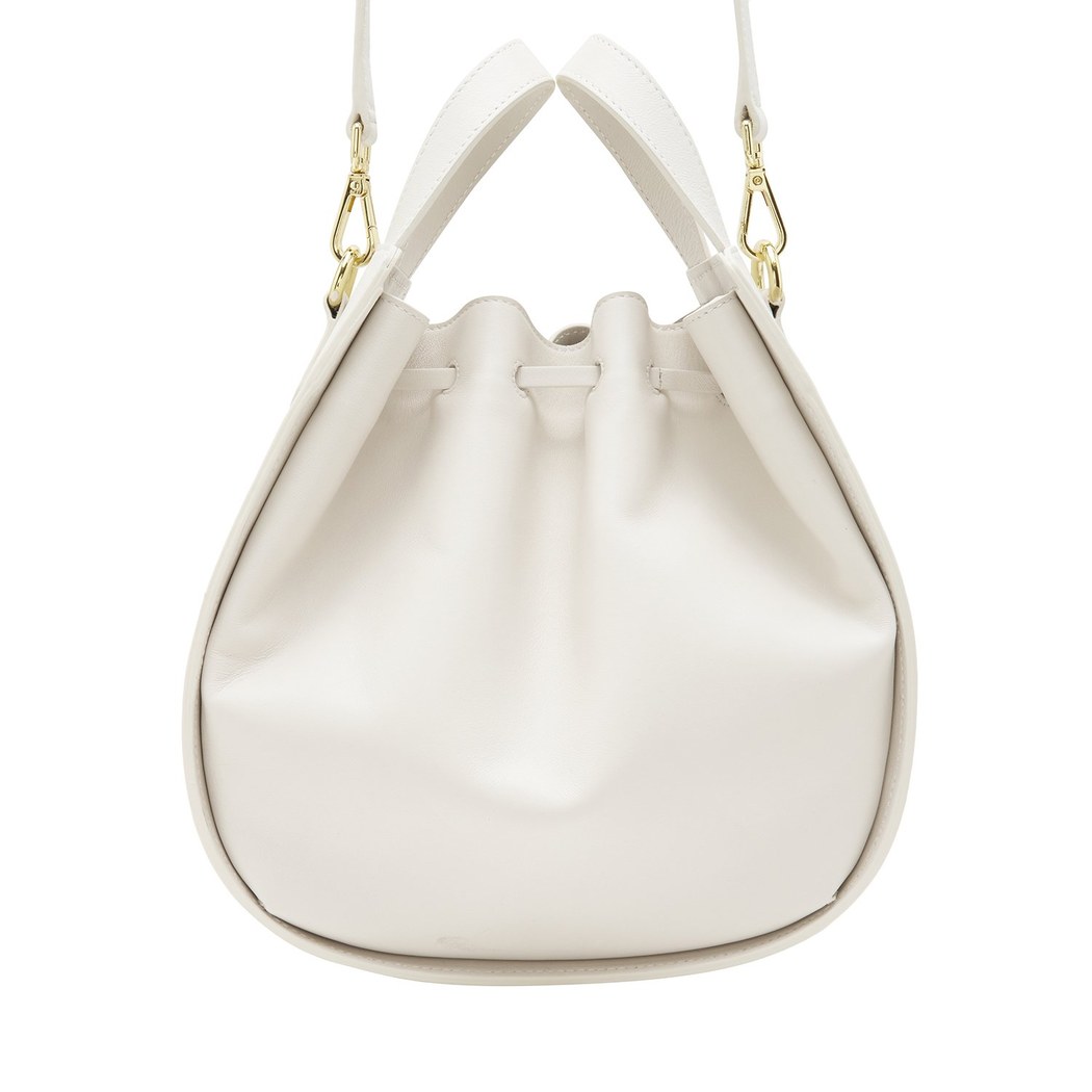 Cosmos Beyaz Kadın Deri El Çantası