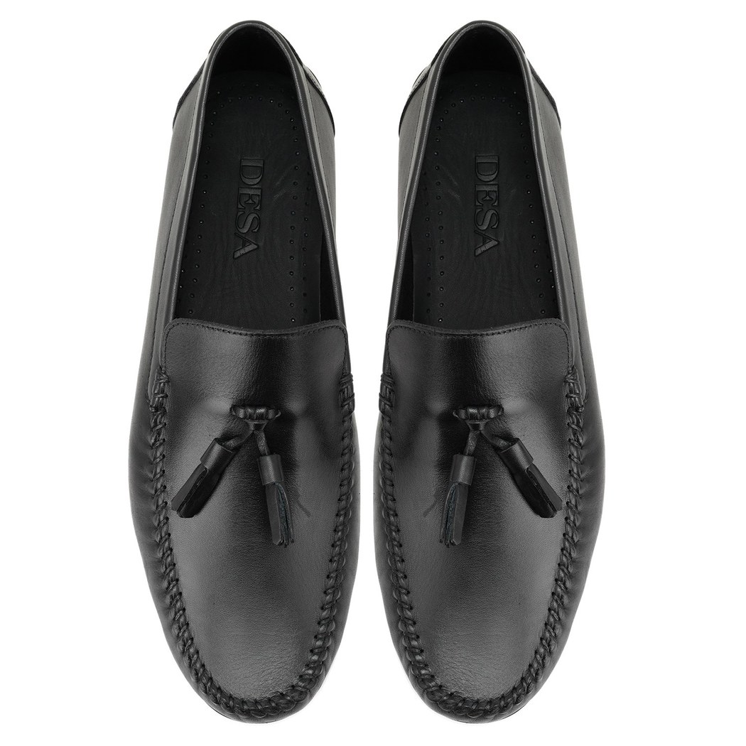 Cralar Siyah Erkek Deri Loafer