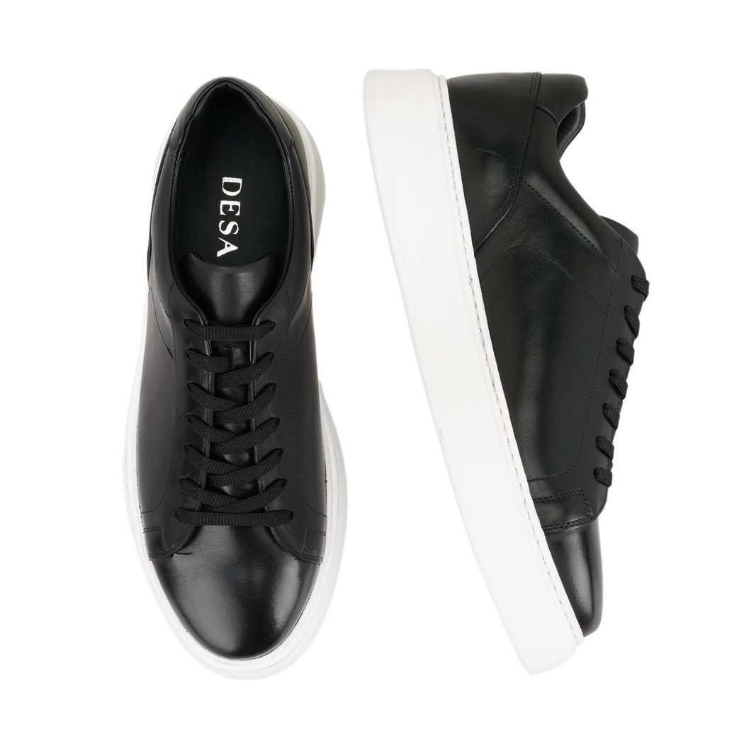 Crow Siyah Erkek Deri Spor Ayakkabı