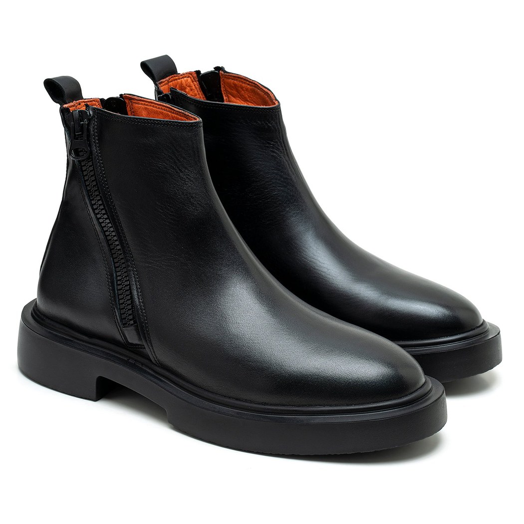 Dalila Siyah Erkek Deri Bot