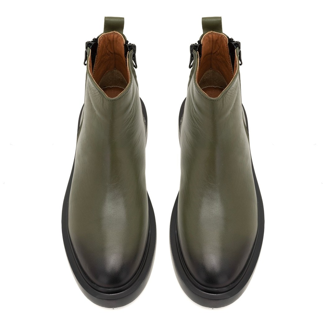 Dalila Yeşil Erkek Deri Bot