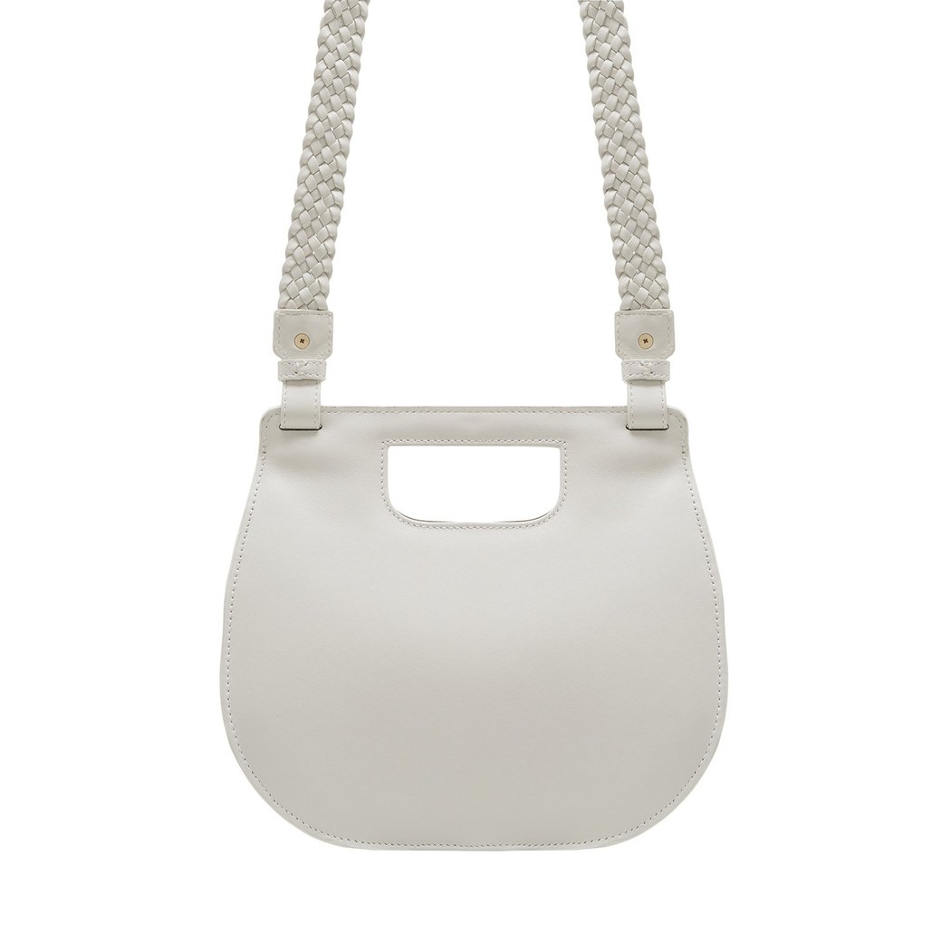 Damian Beyaz Kadın Deri El Çantası