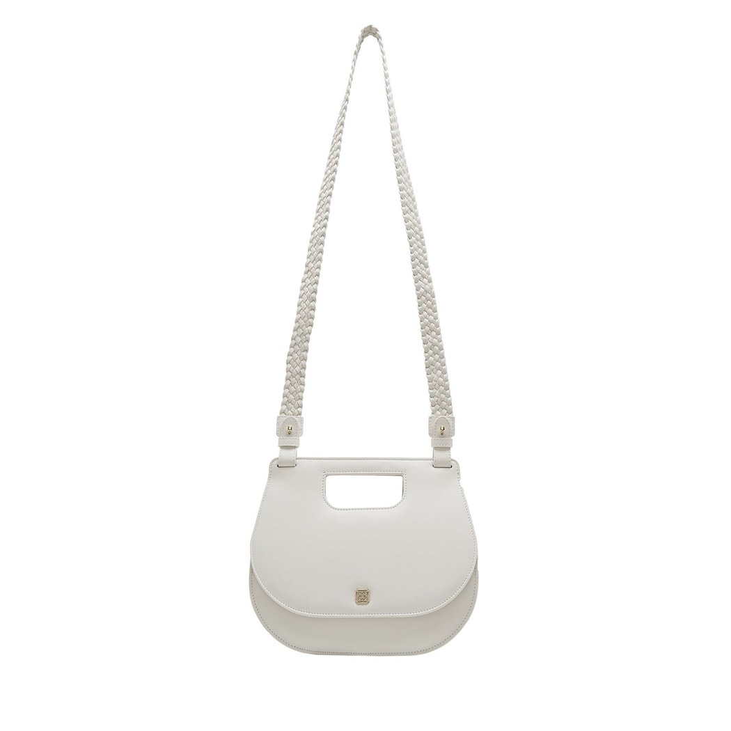 Damian Beyaz Kadın Deri El Çantası