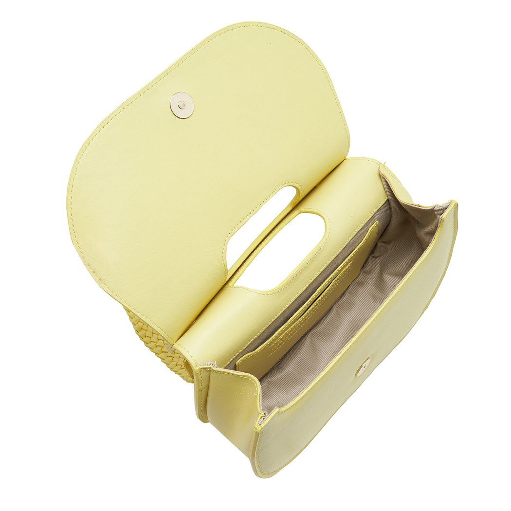 Damian Sarı Kadın Deri El Çantası