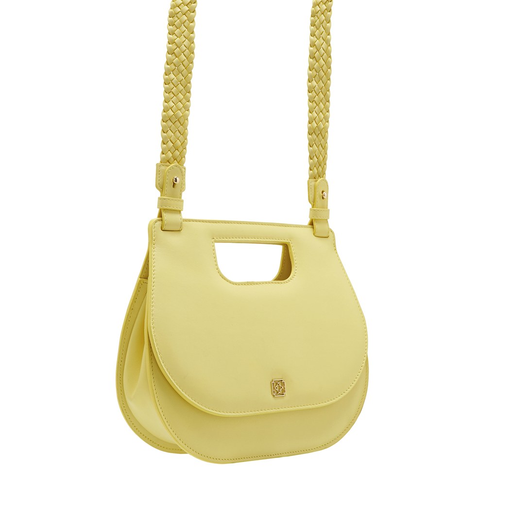 Damian Sarı Kadın Deri El Çantası