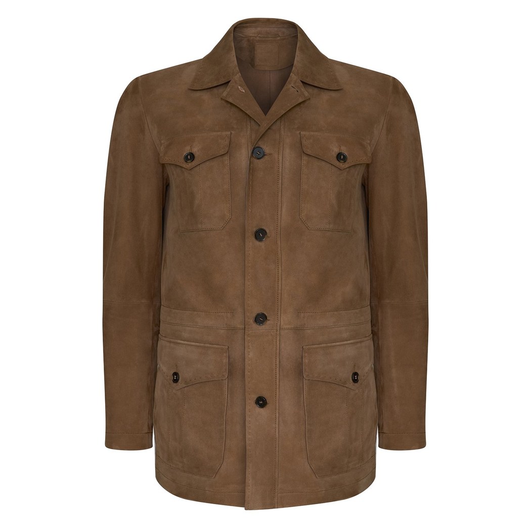 Damon Amber Erkek Süet Safari Ceket
