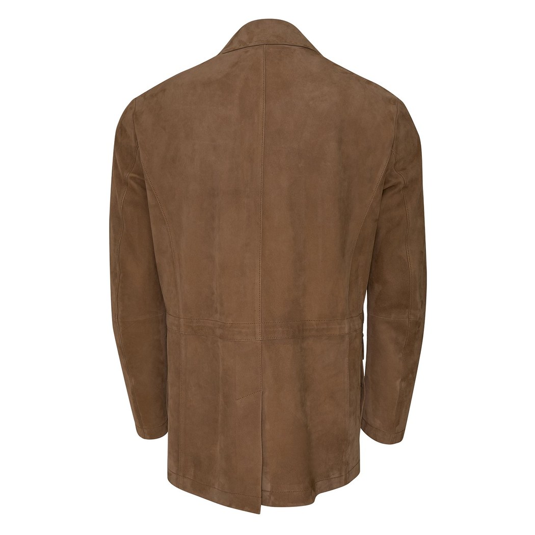 Damon Amber Erkek Süet Safari Ceket