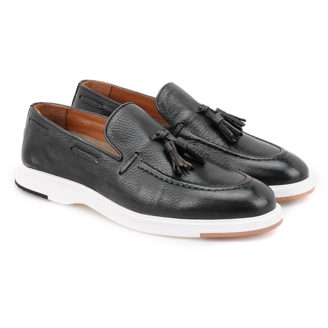 Dania Siyah Erkek Deri Günlük Ayakkabı