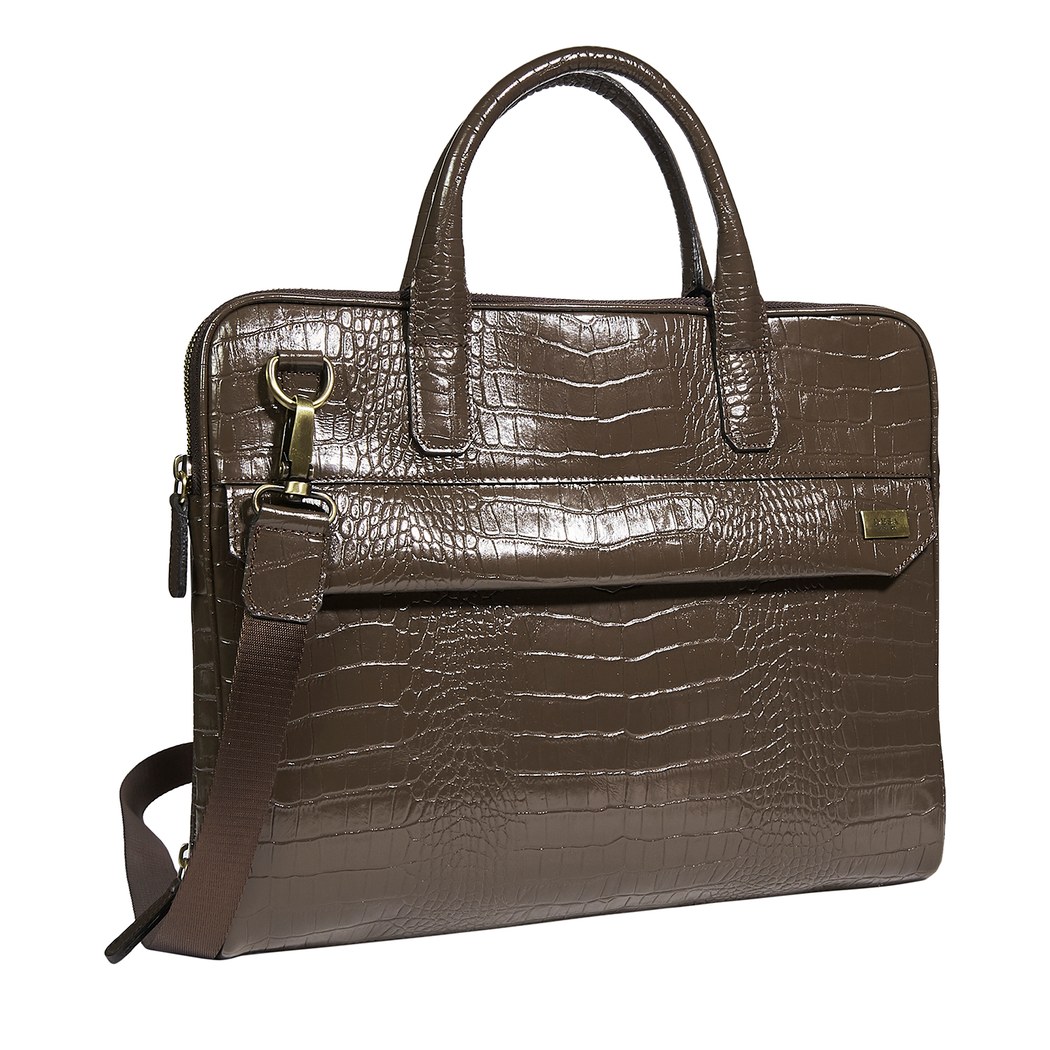 Daniel Erkek Kroko Baskılı Deri Evrak Çantası