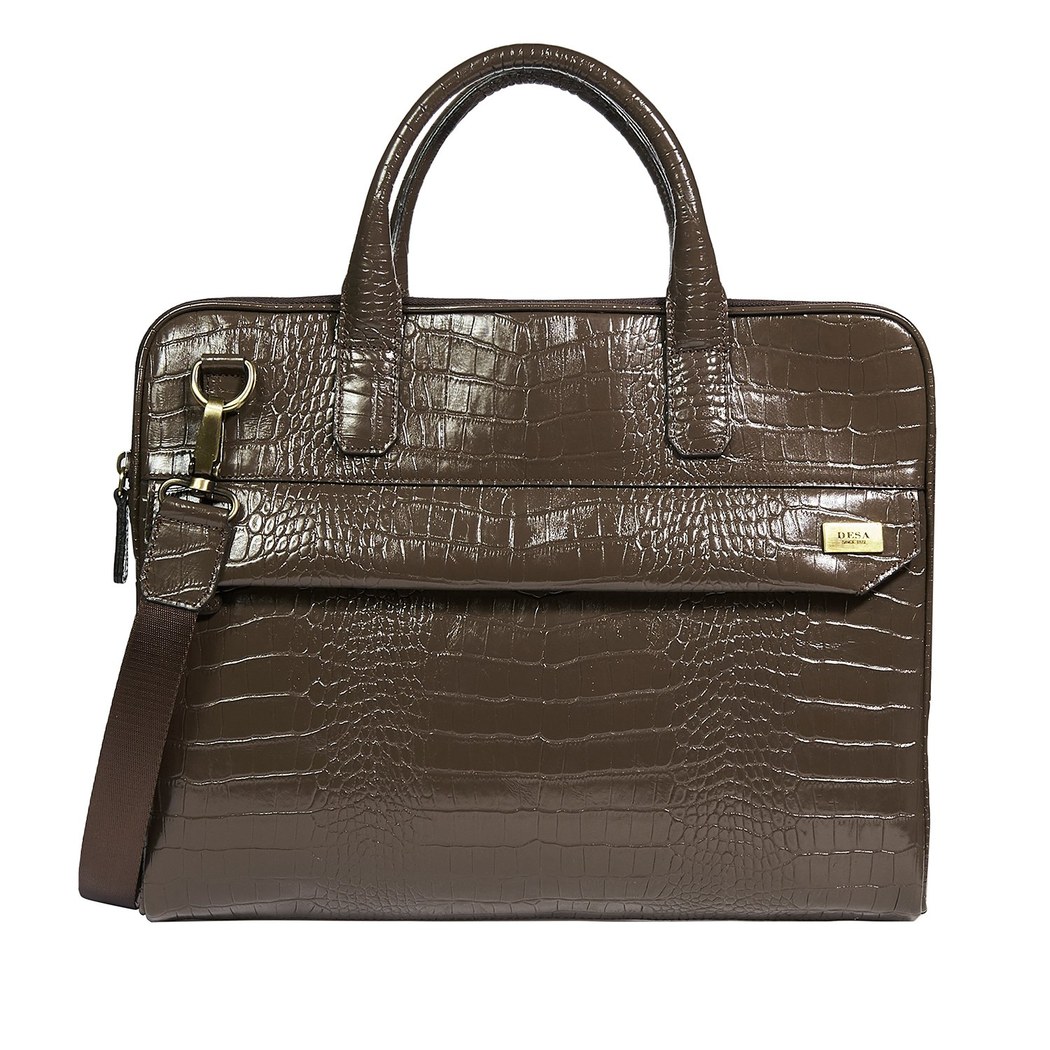 Daniel Erkek Kroko Baskılı Deri Evrak Çantası