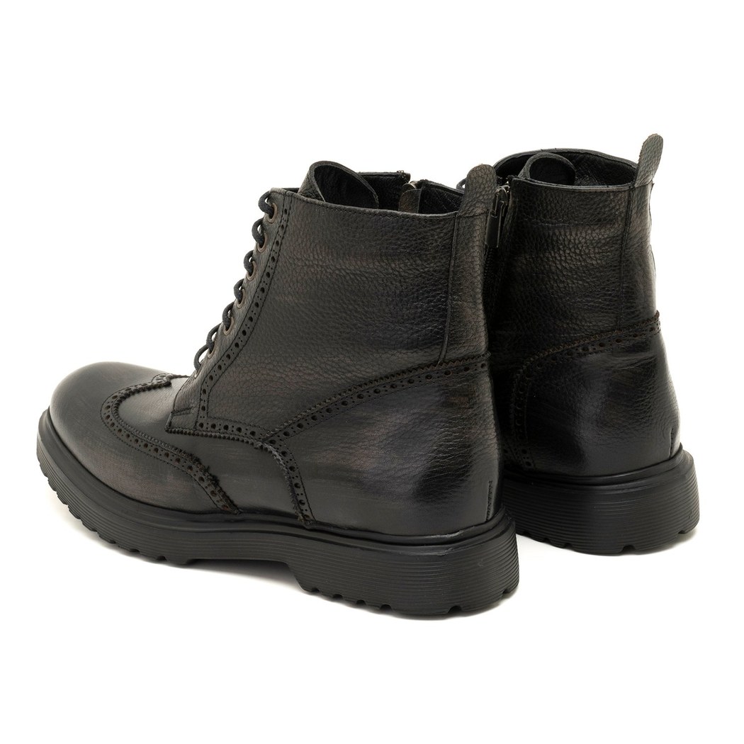 Daria Siyah Erkek Deri Bot