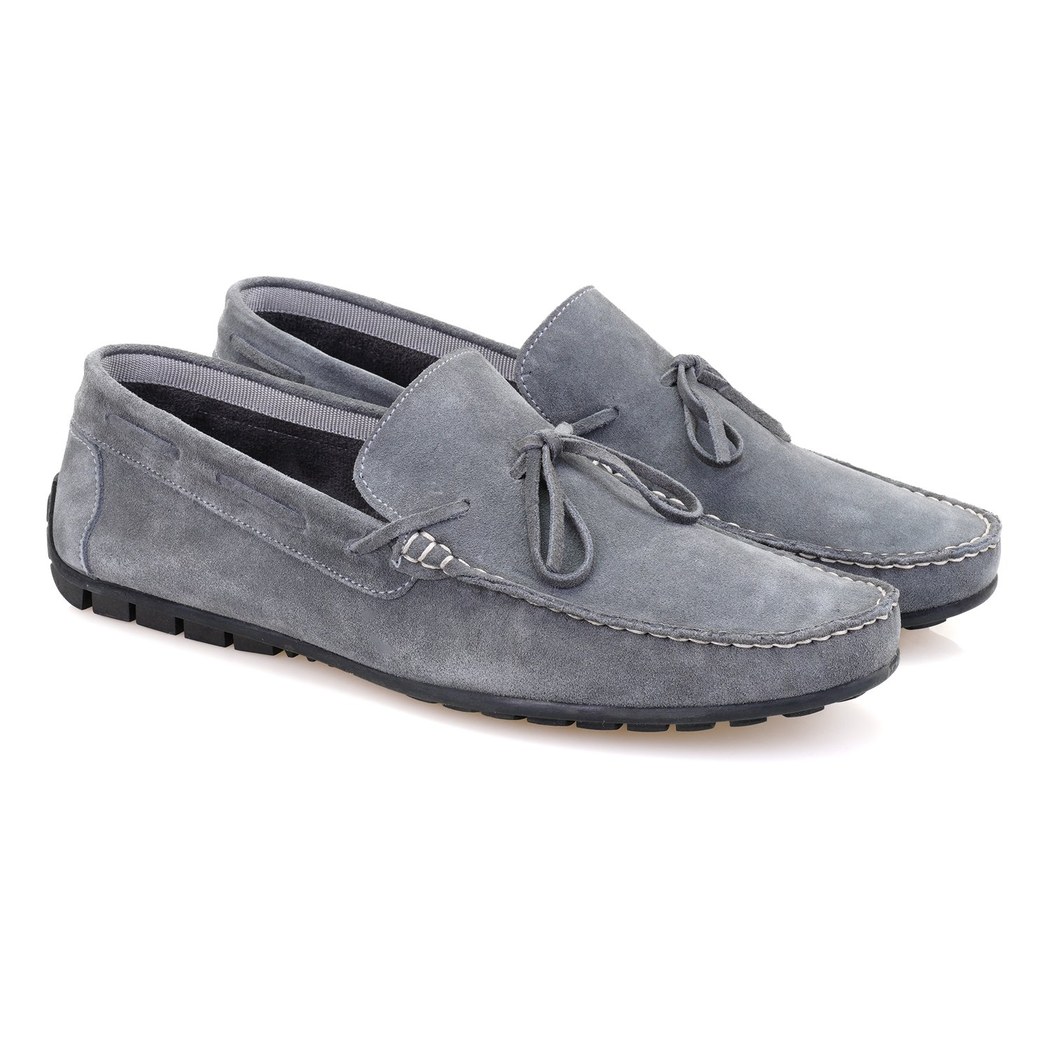 Daron Koyu Gri Erkek Süet Loafer