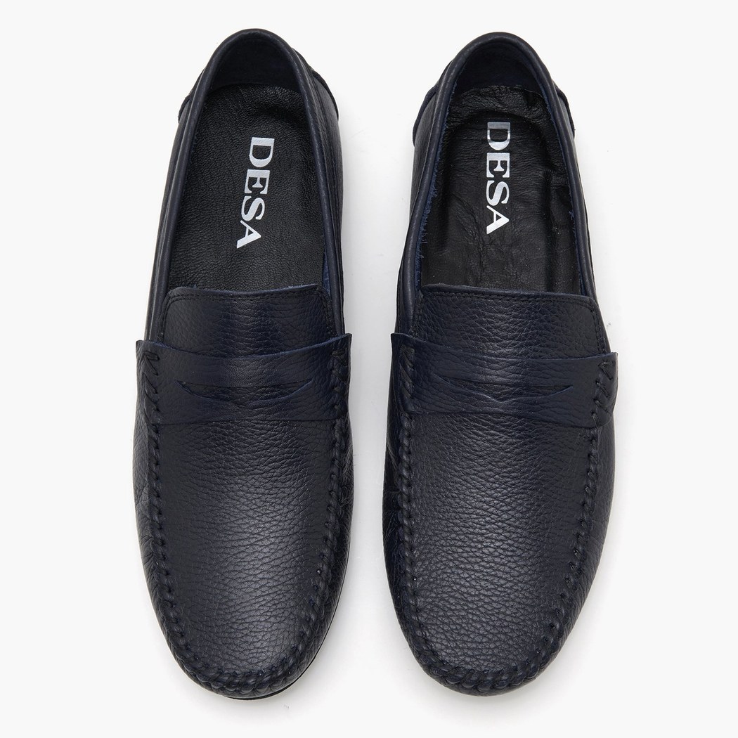 Dave Lacivert Erkek Deri Loafer