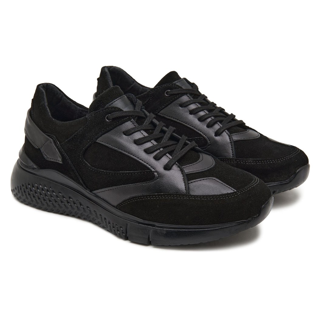 David Siyah Erkek Süet Spor Ayakkabı