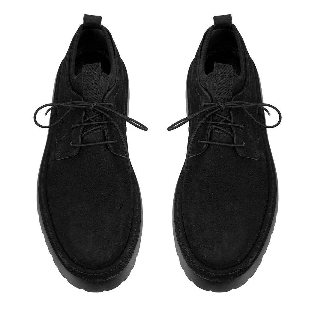 Davion Siyah Erkek Nubuk Deri Günlük Ayakkabı