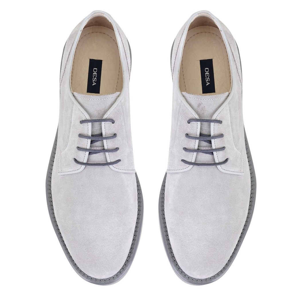 Davon Gri Erkek Süet Deri Klasik Ayakkabı