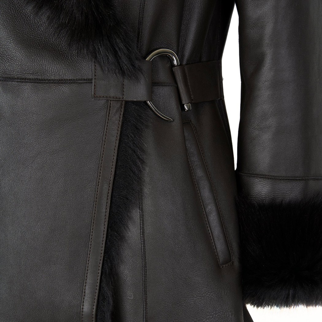 Debora Kahve Kadın Kürk Ceket