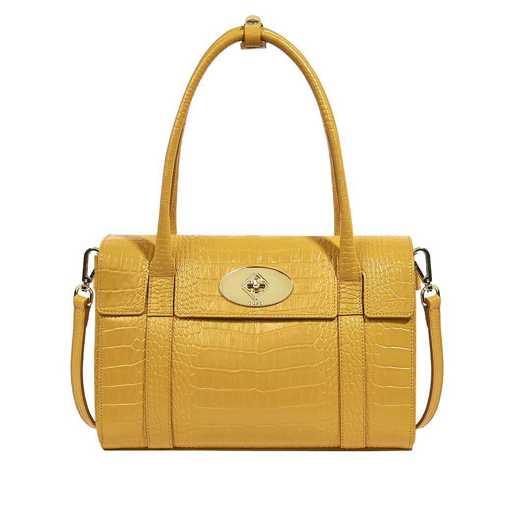 Demelza Kadın Kroko Baskılı Deri Omuz Askılı Çanta