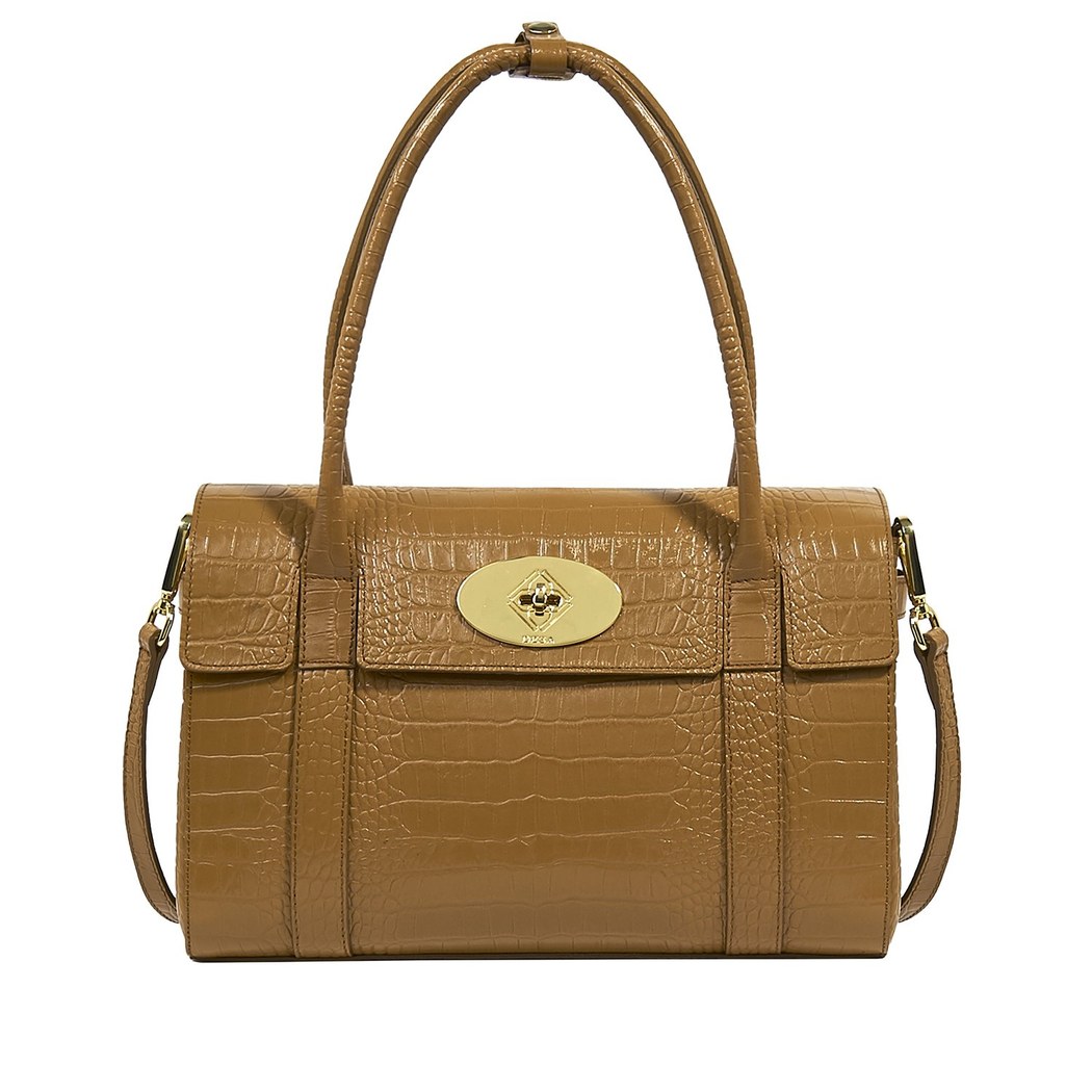 Demelza Kadın Kroko Baskılı Deri Omuz Askılı Çanta