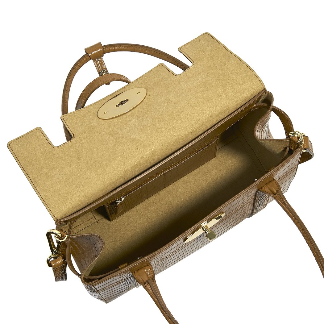 Demelza Kadın Kroko Baskılı Deri Omuz Askılı Çanta